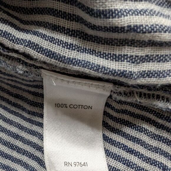 Cotton gauze plaid airy button down tunic shirt size s - Picture 10 of 12